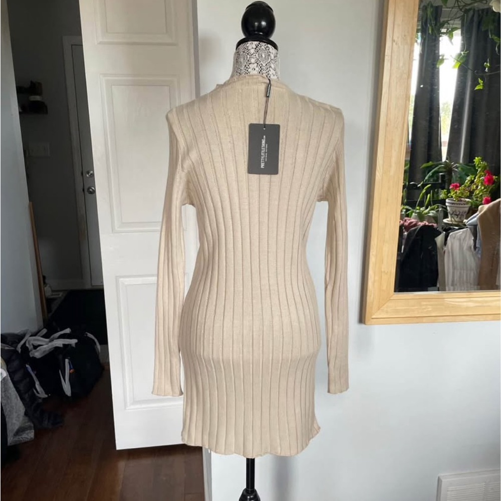 NWT Pretty Little Thing Rib Knit Mini Dress. - Picture 3 of 5